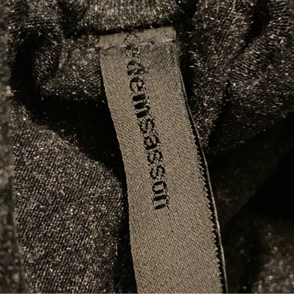 Kedem Sasson Skirt Women’s O/S Black Gray Metallic Silver Lagenlook Pockets - Picture 6 of 7